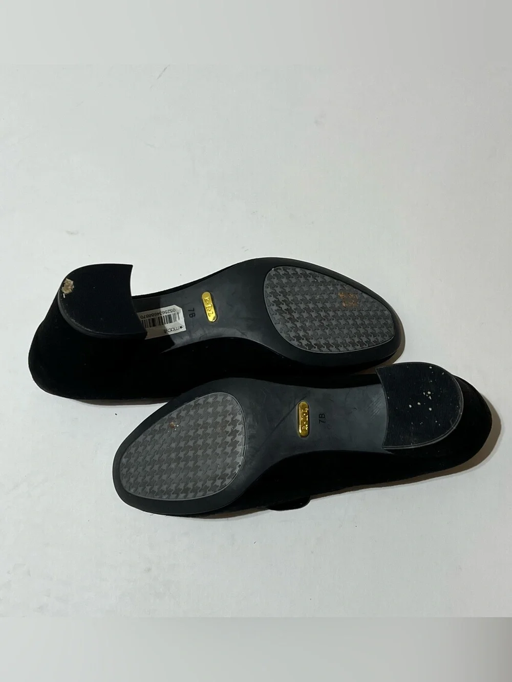 Lauren Ralph Lauren Black Suede Block Heel Loafers Size 7 - Picture 7 of 7